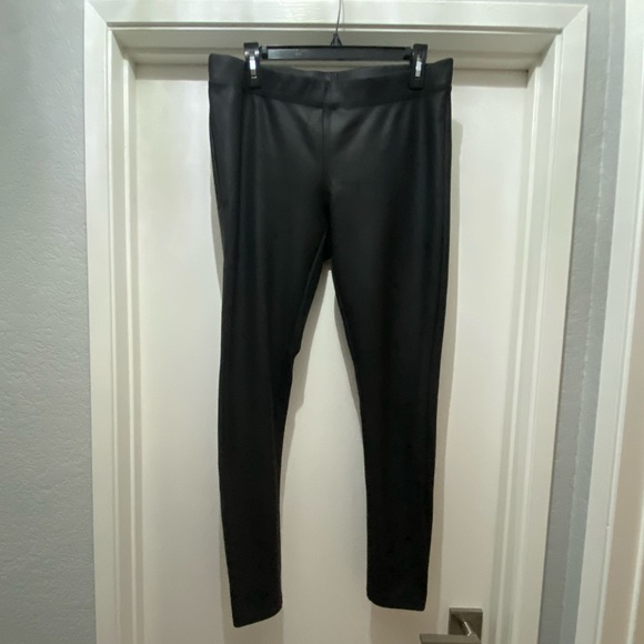 Express Vegan Leather Leggings - Picture 1 of 4